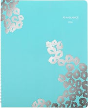 AT-A-GLANCE 2026 Appointment Book Planner, Weekly & Monthly, 8.5" x 11", Hourly, Large, Wild Washes, Teal (523-905-26)