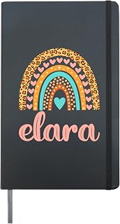 Elara T-Shirt Elara Name Birthday Shirt Gift Hardcover Journal, Black