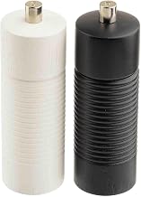 Tablecraft 12857 Salt & Pepper Mills, Acacia Finish Wood Mills, Compact Salt and Pepper Mills Set of 2, 1.5 oz Capacity, 2.5" Dia x 5.5" Height, Tabletop Seasoning Grinders