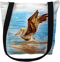 Betsy Drake TY050PM 16 x 16 in. Flying Pelican Tote Bag - Medium