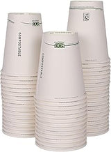ECO PRODUCTS GreenStripe Disposable Paper Hot Cups, 8 oz, 50 Count | Eco-Friendly Hot Beverage Cups, PLA-Lined, Paper To-Go Cups For Coffee, Latte, Espresso, Tea & Hot Chocolate