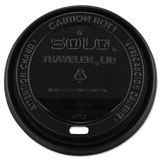 Black Traveler Plastic Lid - For Solo Paper Hot Cups (Case of 1000) – 1000 Count (Pack of 1), 24.0 fluid_ounces, Plastic, BLACK, Pack of 1000