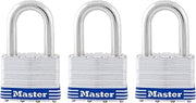 Master Lock 5TRILFPF Outdoor Padlock with Key, 3 Pack Keyed-Alike