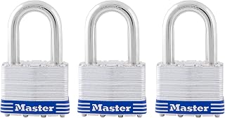 Master Lock 5TRILFPF Outdoor Padlock with Key, 3 Pack Keyed-Alike