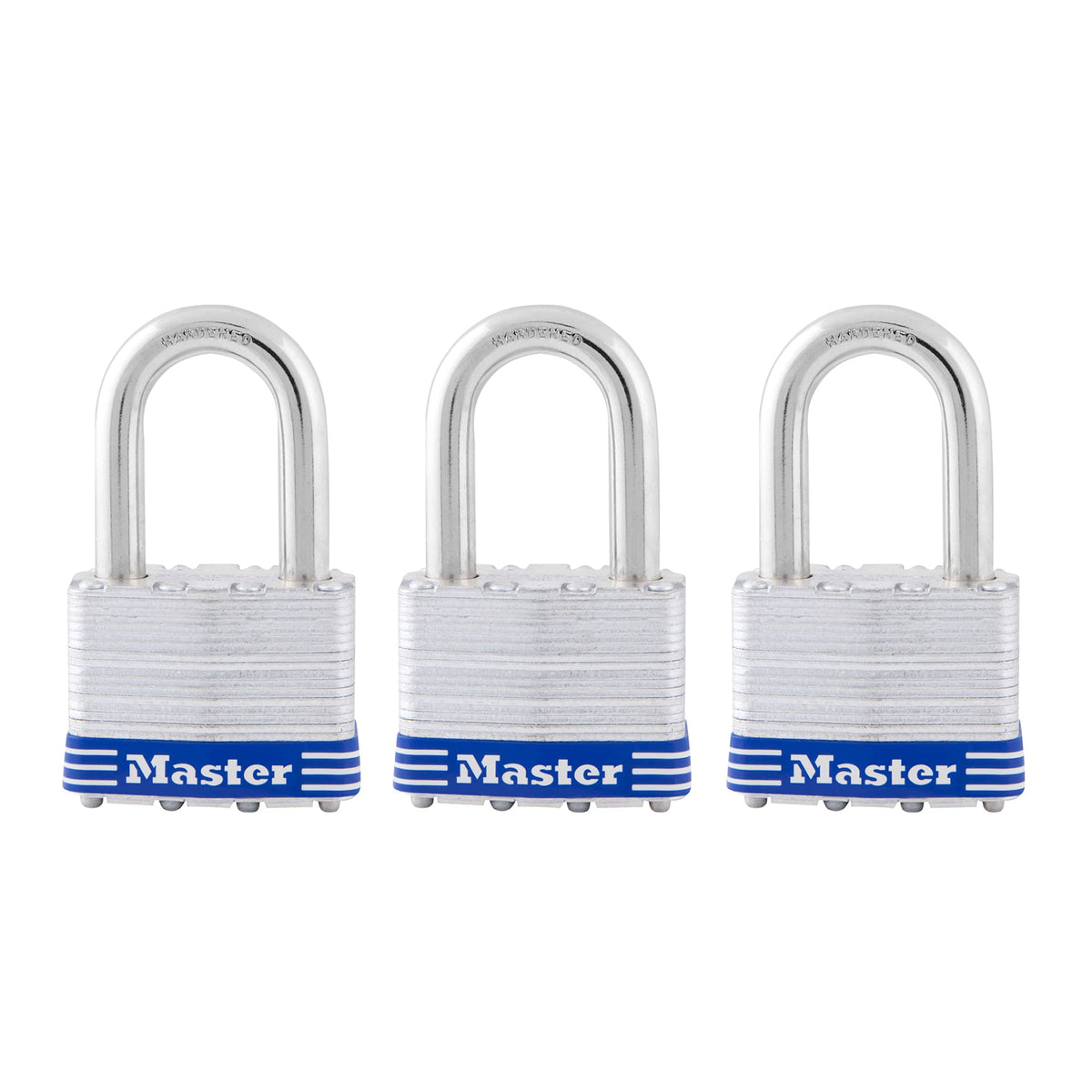 Master Lock 3 Pack / Silver / Industrial Keyed Padlocks