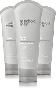 Method Men Shave Cream, Sea + Surf, 3.4 Ounces, 3 pack