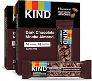 KIND Nut Bars, Dark Chocolate Mocha Almond, 1.4 Ounce, 24 Count, Gluten Free, 5g Sugar, 5g Protein