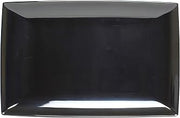 Thunder Group Classic black melamine dinnerware collection 12 1/2" x 8" tray, 1 1/8" deep, comes in dozen