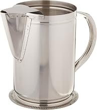 Winco 64 oz Stainless Steel Pitcher - Mirror Finish, Ice Guard | Ice guard, Restaurant service, Great for Water, Iced Tea, Lemonade and Juice