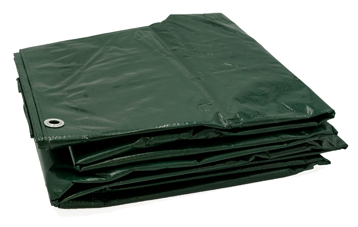 15 Ft. x 15 Ft. Forest Green Tarp - 4.5 Oz. by HARPSTER TARPS – 15 Ft. x 15 Ft., Aluminum, Green, Model G15x15