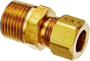 BrassCraft 68-6-6X 3/8 OD by 3/8-Inch Male Reducing Adapter Lead-Free, Rough Brass
