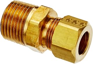 BrassCraft 68-6-6X 3/8 OD by 3/8-Inch Male Reducing Adapter Lead-Free, Rough Brass