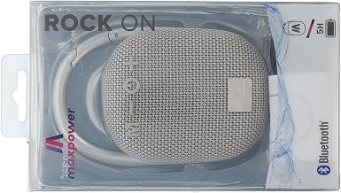 Max Power Bluetooth Speaker with Clip, Gray, MPCLIPGRY, 5 Watts, Portable