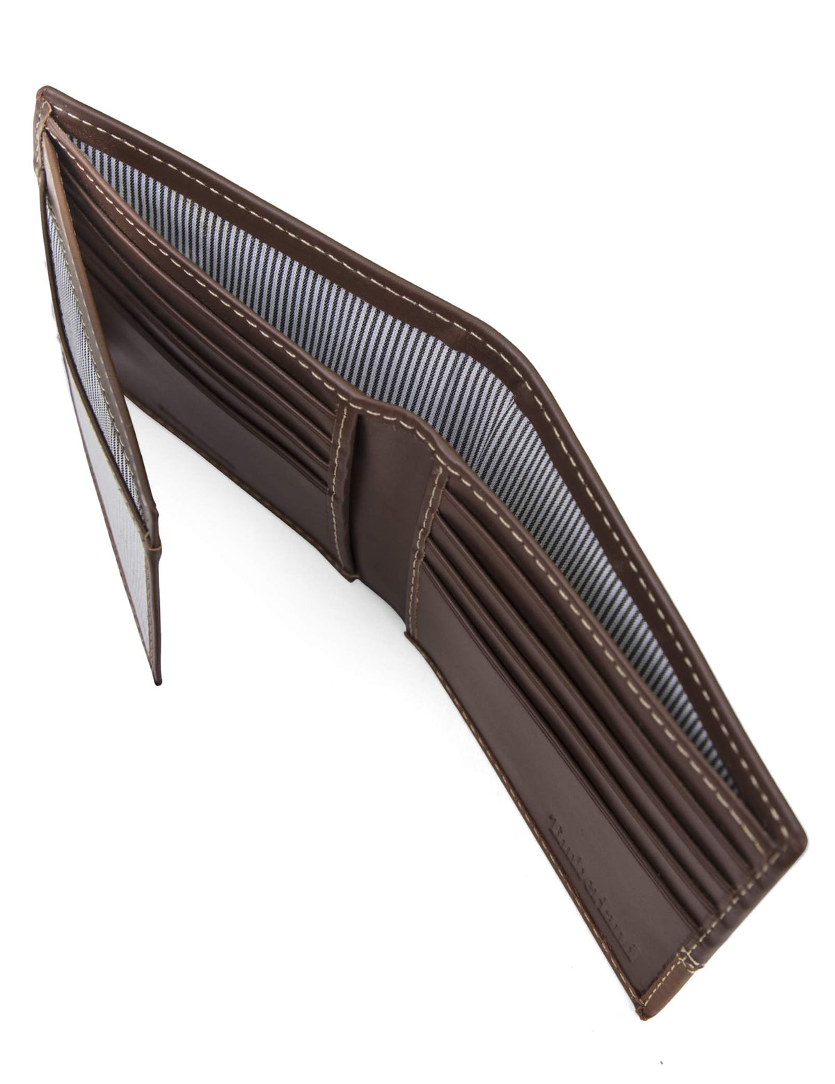 Men's Leather Passcase Bifold Wallet Hybrid by Timberland – One Size, Leather, Brown/Tan, Model D87242/81
