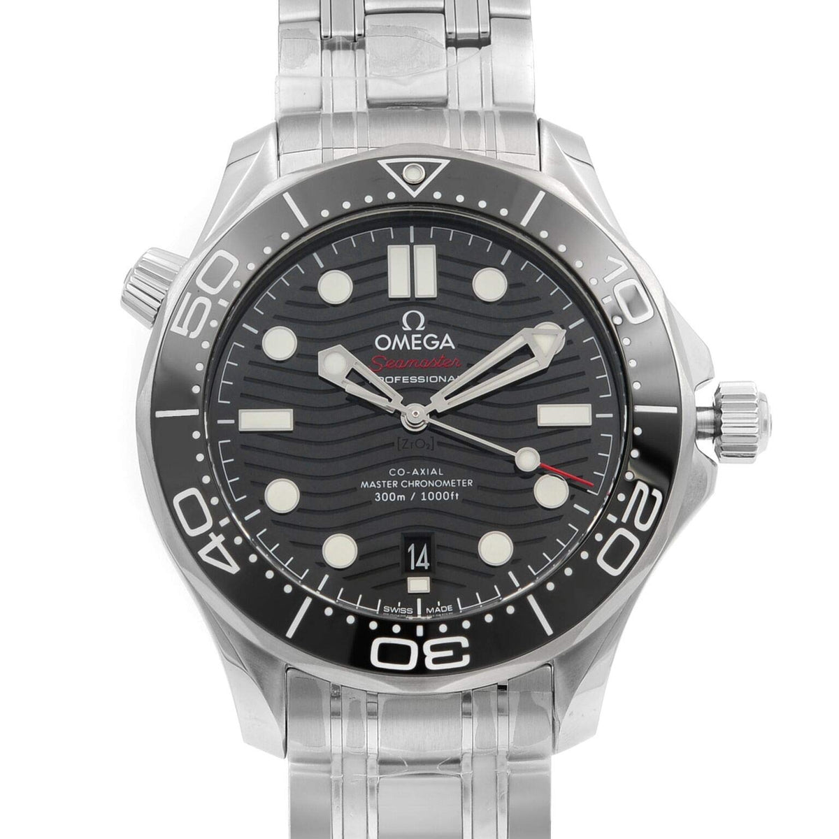Seamaster Automatic Chronometer Black Dial Men's Watch by Omega – Silver, Model 210.30.42.20.01.001