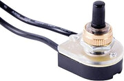 Gardner Bender GSW-69 Electrical Rotary Switch, SPST, ON-OFF, 6 A/125V AC, 6 inch Wire Terminal, Black Plastic