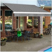 Awntech Retractable Awning Left Motor 24'W x 10'D x 10" H Black White