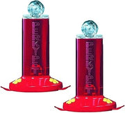 Perky-Pet Plastic Window Mount Hummingbird_Feeder with Perches - 8 oz Hummingbird Nectar Capacity, 217 - Hummingbird feeders for Outdoors (Pack of 2)