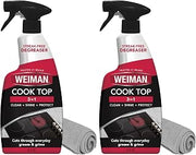 Weiman Daily Cooktop Cleaner with Microfiber Cloth Included for Glass Ceramic and Induction Cook Tops, 22oz (Pack of 2)