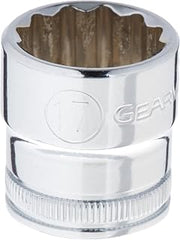 GEARWRENCH 3/8" Drive Standard Metric Socket 17mm, 12 Point - 80493