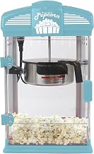 Theater Crazy Popcorn Machine, Non-stick Kettle, 4 Qt., Blue | West Bend Theater Crazy Popcorn Machine, Non-stick Kettle for Movie Theater Popcorn, Measuring Cup & Spoon, 4 Qt., Blue