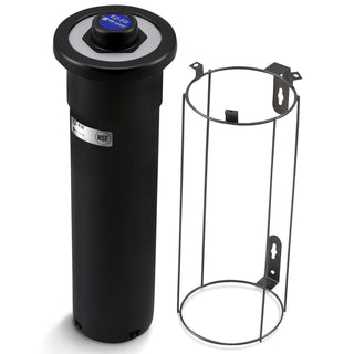 Ez Fit Surface Mount Cup Dispenser Fits 6 - 24 Oz Cups with Interchangeable Gaskets for Restaurants by San Jamar – 6-24 oz, Plastic, Black, Model C2210SM