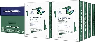 Hammermill Printer Paper, Premium Laser Print 32 lb, 8.5 x 11-8 Ream (4000 Sheets) - 98 Bright, Made in The USA, 104646C