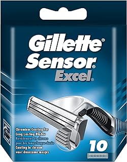Gillette Sensor Excel Razor Blades for Men Pack of 10 Blades