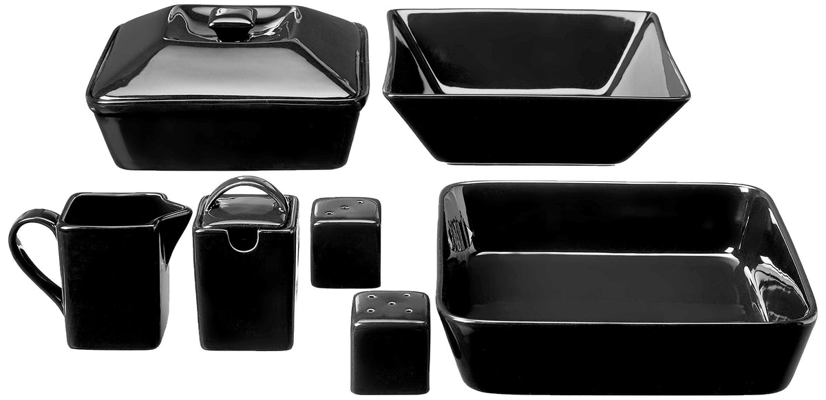 10 Strawberry Street Black / 45 PC / 1 Dinnerware Sets