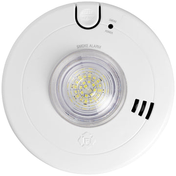 BRK Hardwired Hearing Impaired Smoke Detector with LED Strobe Light by First Alert – white, Model 7020BSL