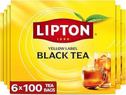 Lipton Black Tea Bags, 600 Count (100 Count 6-Pack), Premium Black Tea