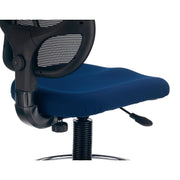 Armless Mesh Drafting Stool by Global Industrial – Plastic, Blue, Model A2813TMIX-BL