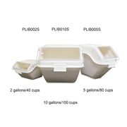 2 gallon/40 cup shelf ingredient bin by Thunder Group – 2.0 gallons, Polypropylene and Polycarbonate (PC), Ivory, Model PLIB002S