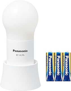 Panasonic BF-AL06K-W LED Lantern with Evolta Batteries, Dimming/Toning Type, White