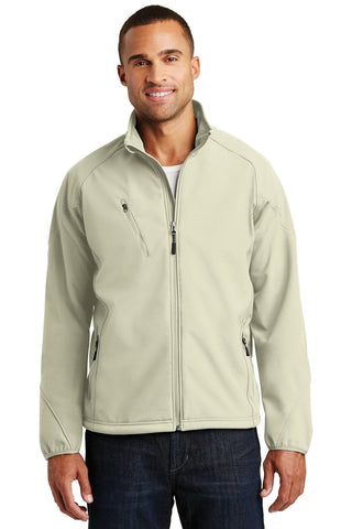 Textured Soft Shell Jacket. Stone L by Port Authority – Large, Stone, Model J705