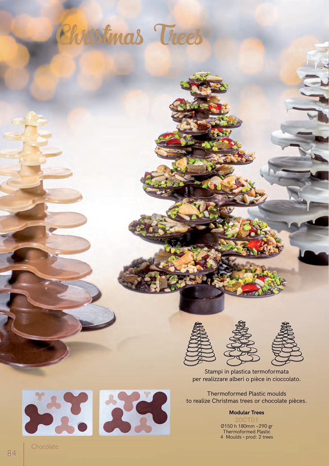 Modular Xmas Tree Chocolate-Mold Set by Martellato – Plastic, Clear, Model 20CT01