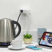 Ultra Slim USB Wall Plate with Two AC Outlets by Honeywell – White, Model HW-WC002-199