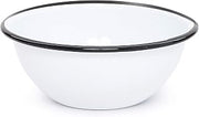 Crow Canyon Home Enamelware Cereal Bowl, 20 ounce, Vintage White/Black (Single)