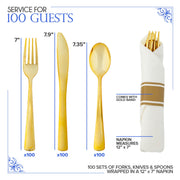 Stock Your Home 100 Count / Gold / Formal Spoons
