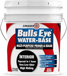 Zinsser 02240 Bulls Eye Water-Base Primer and Sealer, 5 Gallon, White