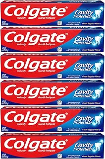 Colgate Cavity Protection Fluoride Toothpaste Regular Flavor - 8 oz, Pack of 6