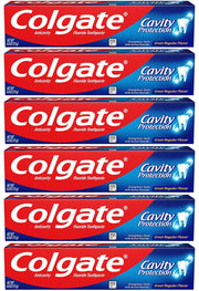 Cavity Protection Fluoride Toothpaste Regular Flavor - 8 oz by Colgate – 1.33 Fl Oz (Pack of 6), Multi, Pack of 6, Model 261221