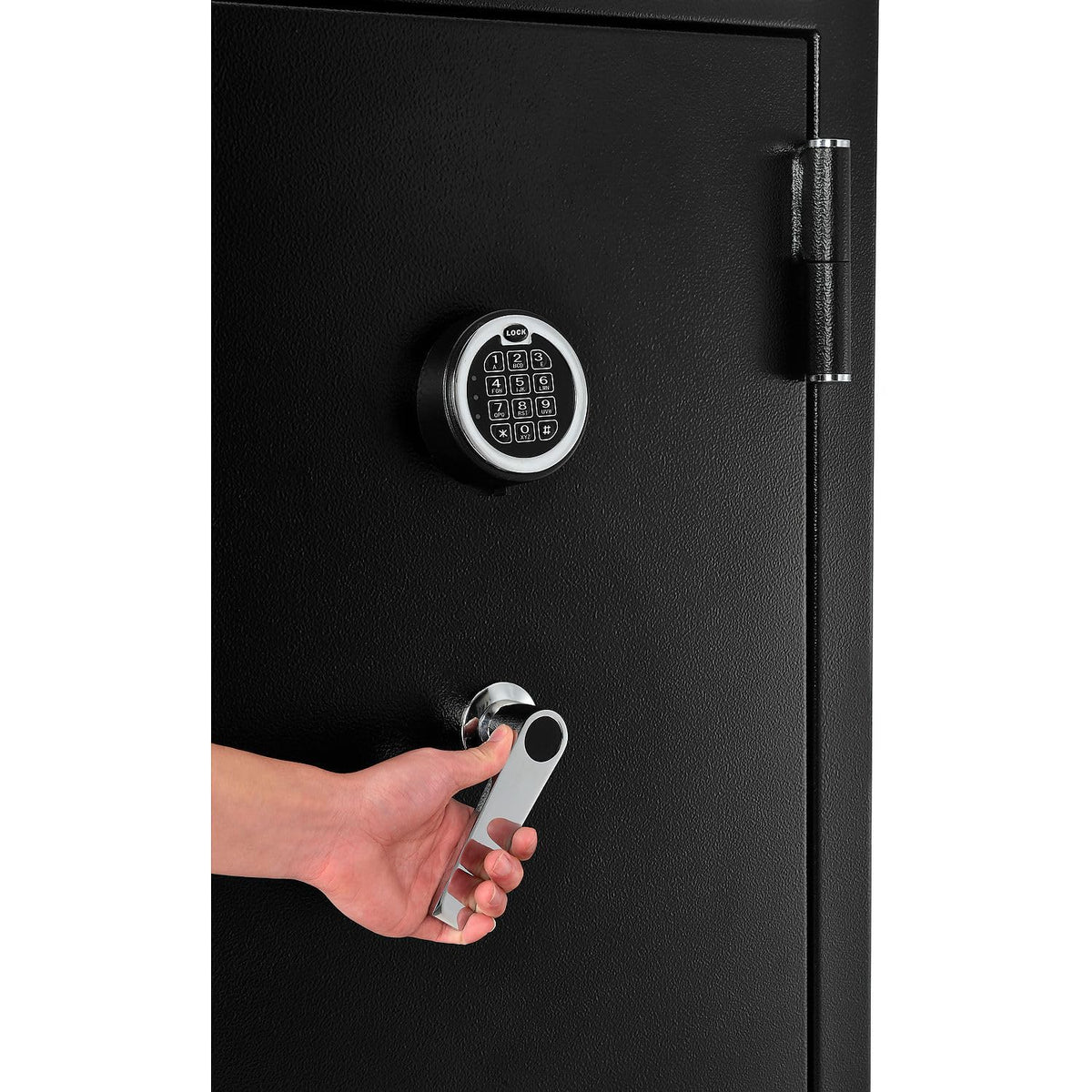 Burglary & Fire Safe Cabinet with Electronic Keypad Lock by Global Industrial – 22"L x 22"W x 40"H, 6.4 cubic_feet, Gray, Model SF402020E