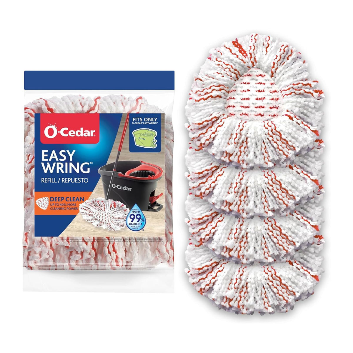 O-Cedar White / Deep Clean Refill (4-Pack) / 4-Pack - Deep Clean Replacement Heads