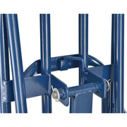 Steel 3-in-1 Convertible Hand Truck with Pneumatic Wheels by Global Industrial – 13"L x 51"W x 21"H, Alloy Steel, Blue, Model 983130