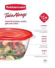 TakeAlongs Square Food Storage Containers by Rubbermaid – 2.9 Cup (2 Pack), 2.9 cups, Plastic, Chili Red, Model FG7F71RETCHIL