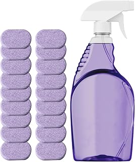 Splash Spray Cleaner Bottle with 18PCS Cleaning Tablets, Multi Purpose Kitchen Cleaner Spray for Oven Kitchen Bathroom.