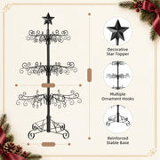 Aduanbang Ornament Display Tree, 3 Foot Iron Stand, Black