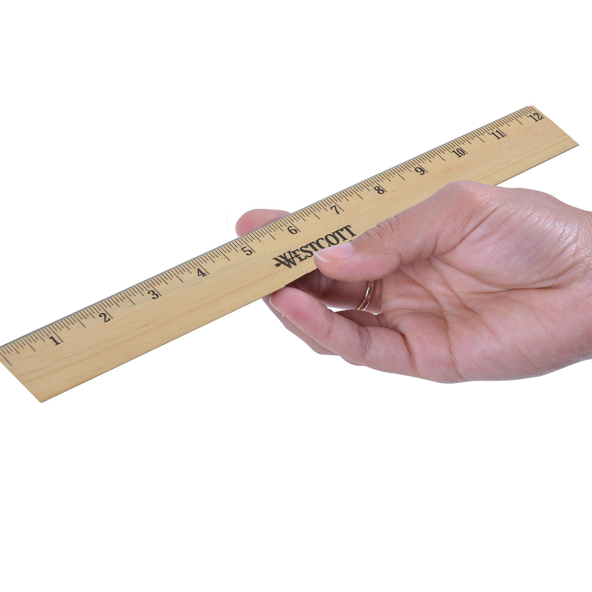 Beveled Edge Wooden Ruler by Westcott – Pack of 1, Wood, Model 05011