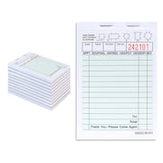 3.25 x 5.125 Mini Guest Check Pads (10 Pack) - Small Detachable Checks - 1 Part Green Paper Guest Check Pads - Small Server Notepads & Waitress Order Pads - Check Pads for Diners